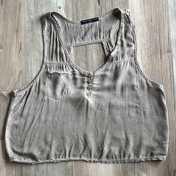 Brandy Melville Cotton/viscose Made In Italy Distressed Crop Top  - One Size - Picture 1 of 8